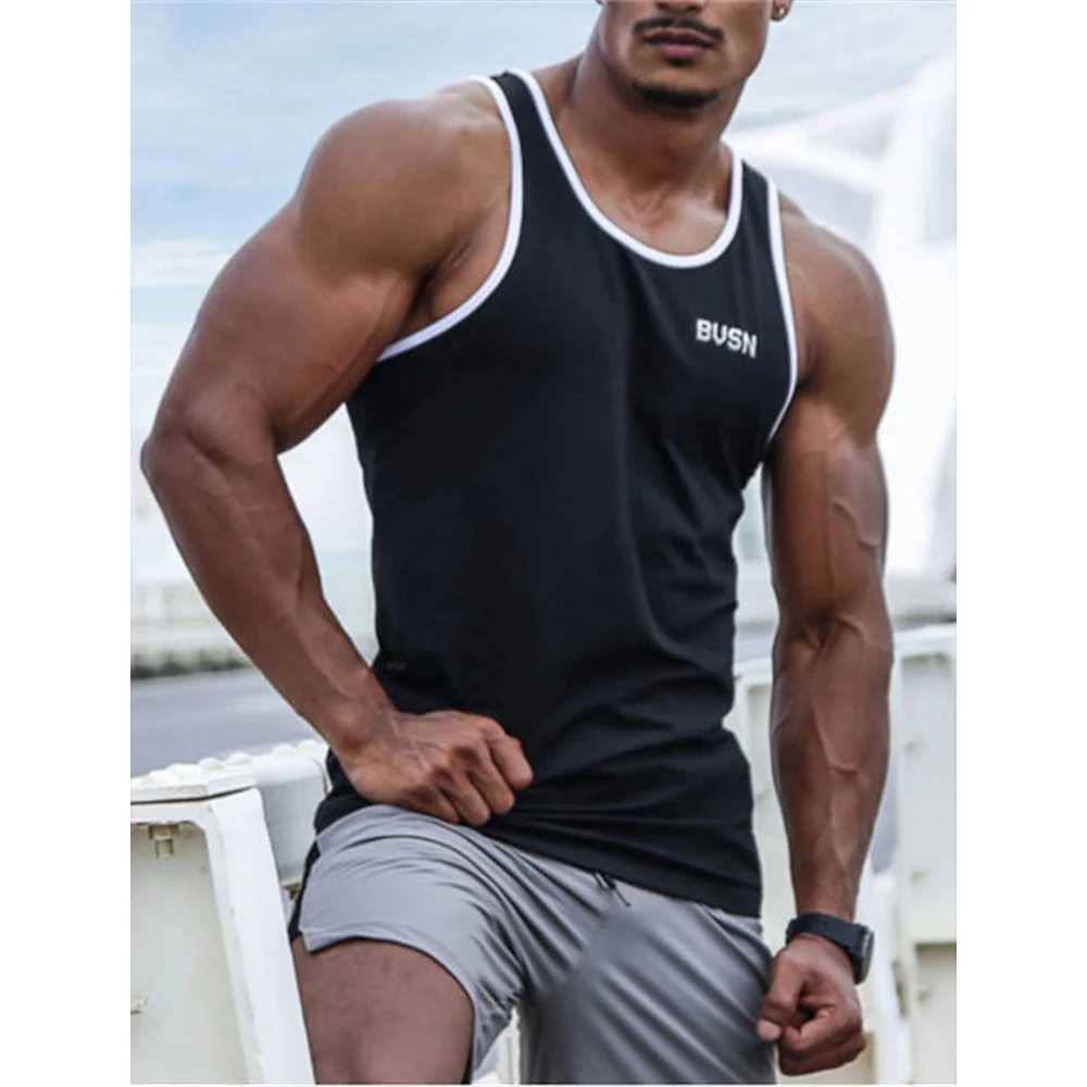 Summer mens vintage vest Sleeveless Vintage Quick dry solid color Alphabet T-shirt Street sports style English print xs-5xl W250220