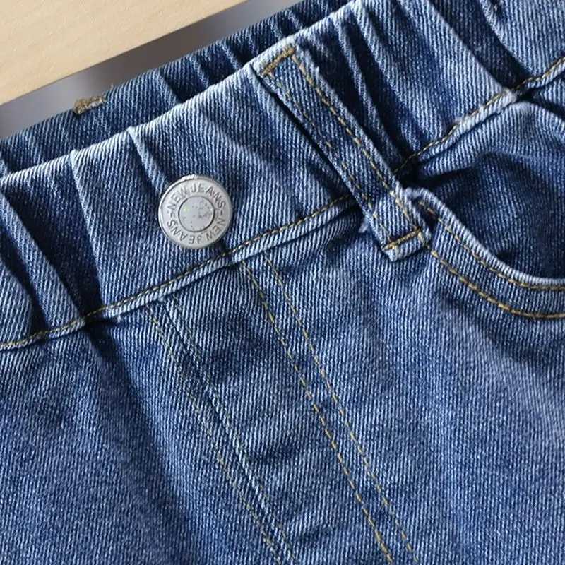 Kids Boys Jeans Spring and Autumn Trousers Childrens Stretch Slimming Pants Baby Casual Pants Z250220