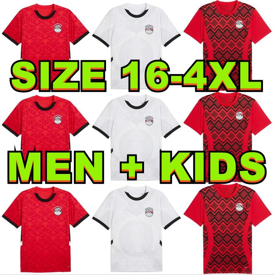 24 25 Egypt Soccer jerseys Fans player Version M.TREZEGUET #7 M.MOHAMED #11 2024 2025 Home Away IBRAHIM #20 M.ATEYA #19 Men kids kit size Football shirts Player version