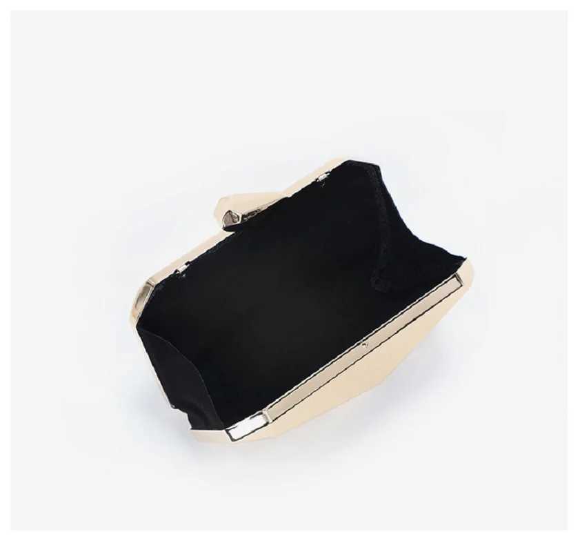 Gold Acrylic Box Geometric bags Clutch Evening Bag Elegant Chain Shoulder Bag for Women 2020 Handbag For Wedding/Dating/Party Z250220