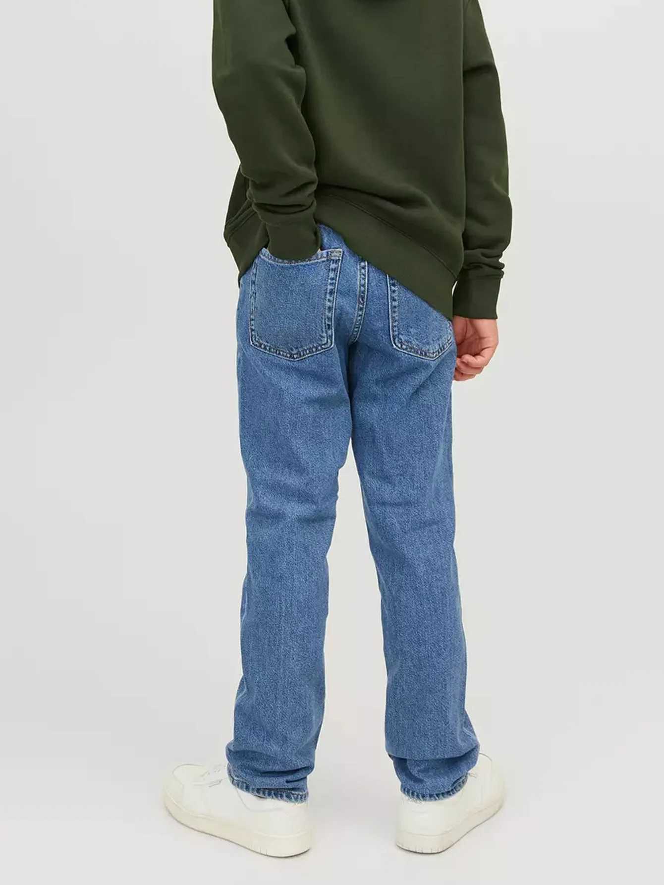 2025 High Qu Jeans For Boys Trendy Brand Sof New Korean kids Casual Long Jeans Classic Man Straight Denim Pants Solid Color Z250220