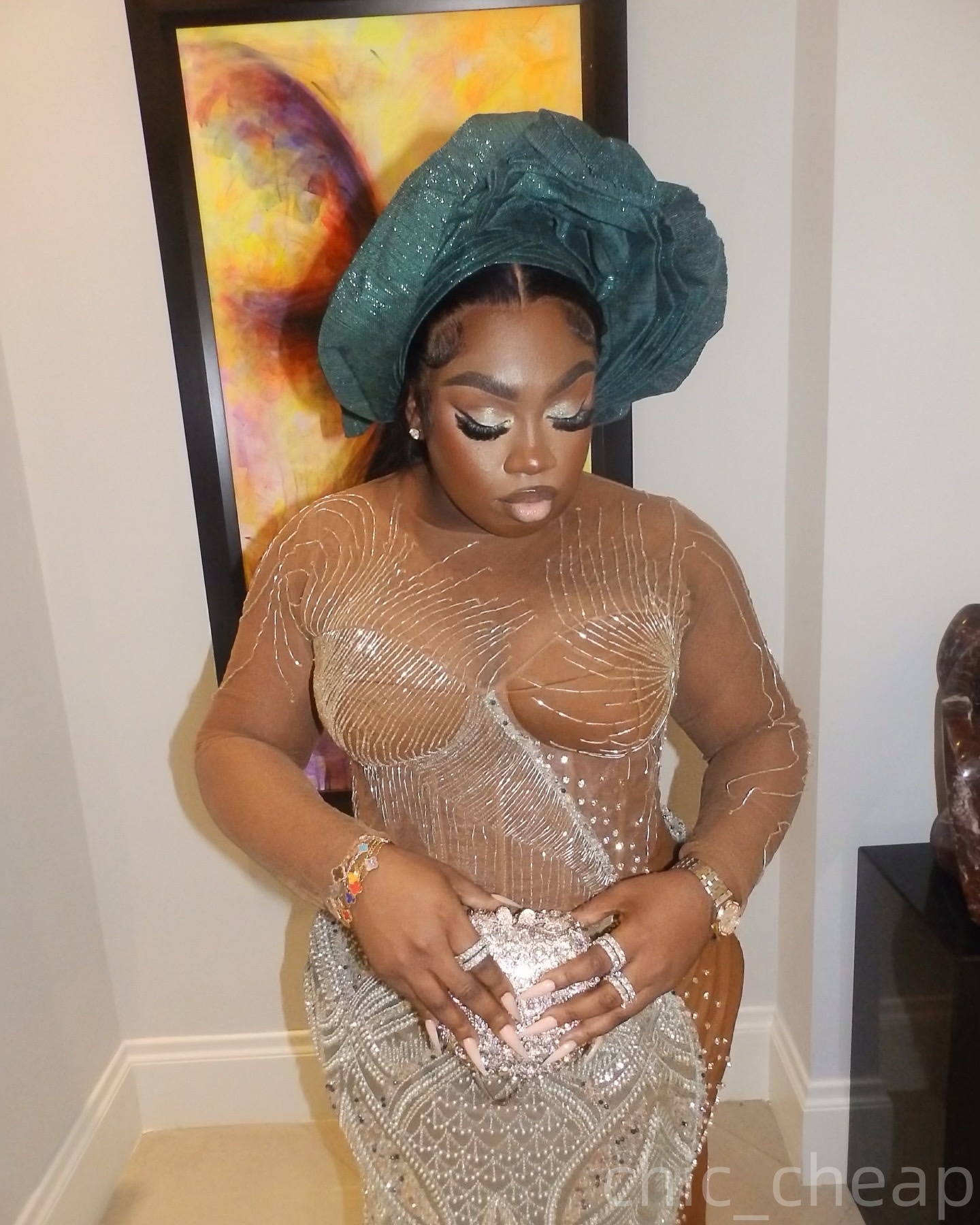 Champagne Mermaid Prom Dresses 2025 Illusion Beaded Sequined Lace Evening Formal Party Second Birthday Engagement Gowns Plus Size Dress For Special Oc