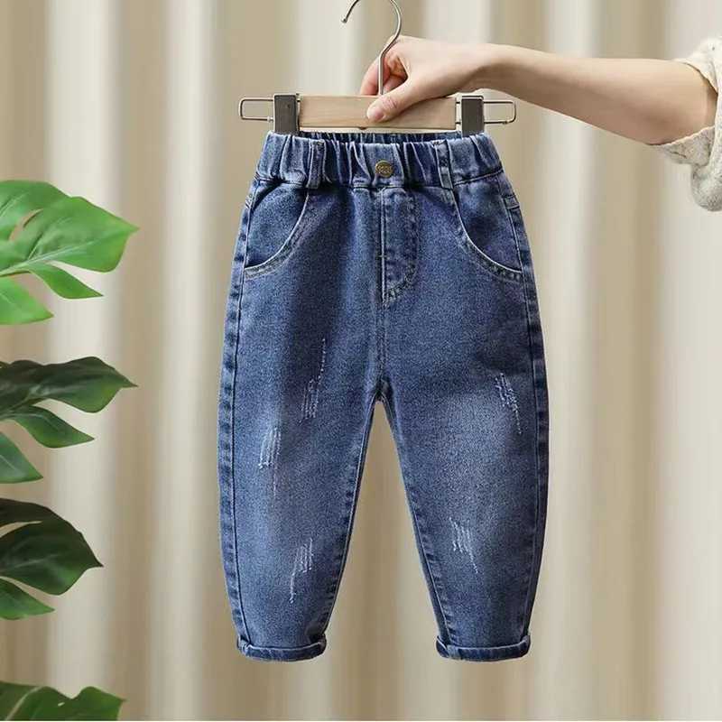 Boys Jeans Spring And Autumn New Childrens Slim Fit Feet Pants Versatile Sle Casual Pant Trend For Small And Medium Children Z250220