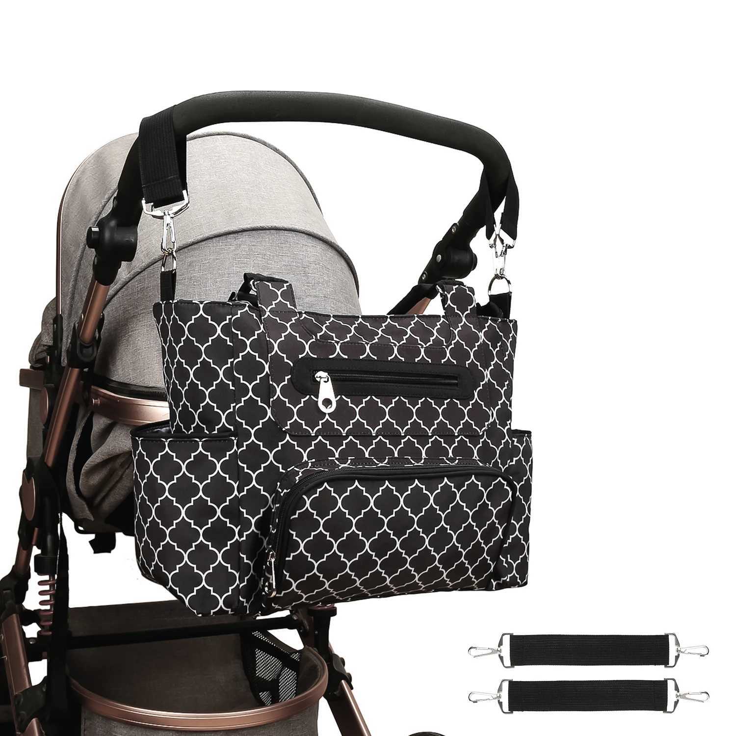 Diaper Bag 7 pieces set nappy tote bag large capacity for baby mom dad Travel Bag Newborn Nappy Bag with Changing Pad X250220