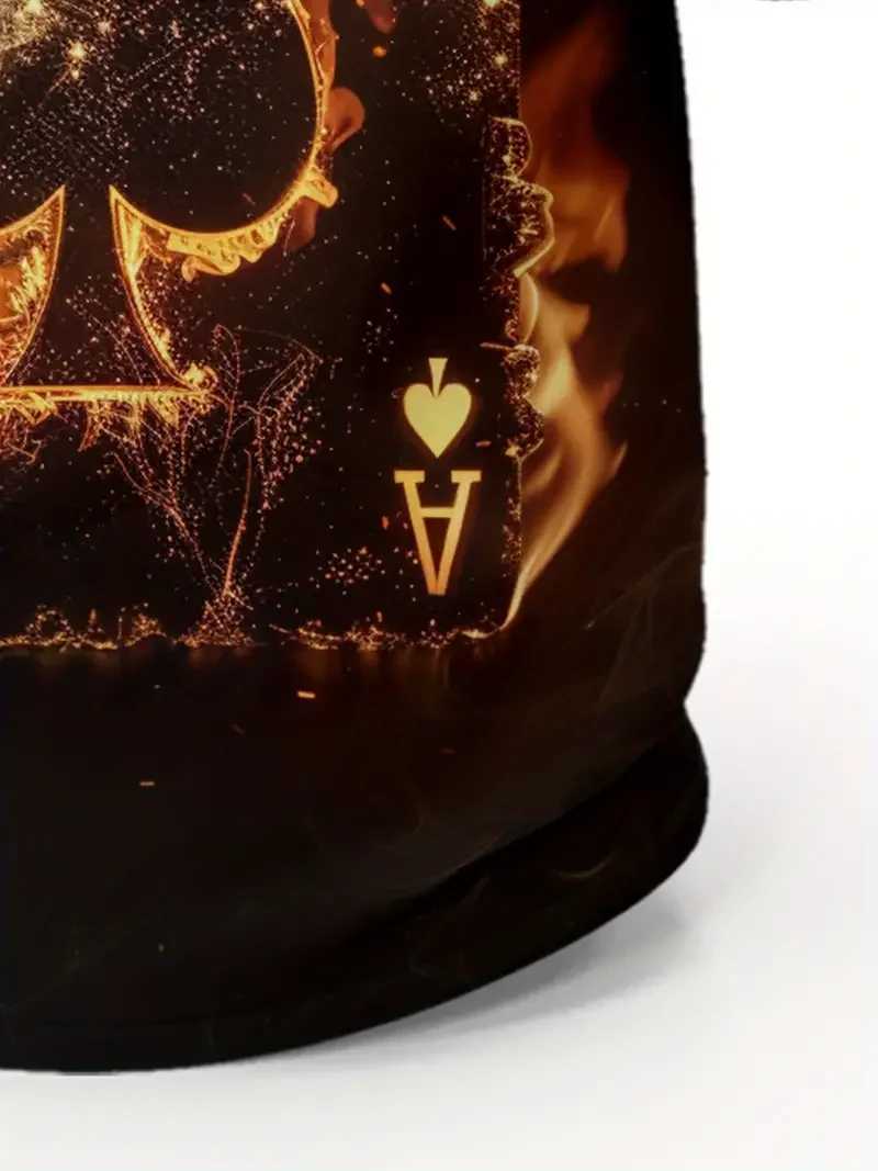 Mens Poker Print T-Shirt Casual Short Sleeve Tee Crew Neck T-Shirts Male Outdoor Oversized Clothing Fashion Street Pullover W250220