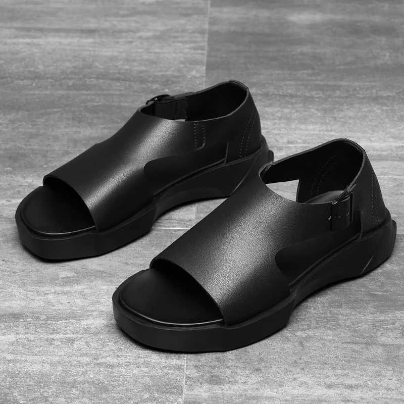 New Arrival New black and white denim needle punched leather mens shoe platform for summer Roam mens shoes fashionable and casual high-end mens shoes 