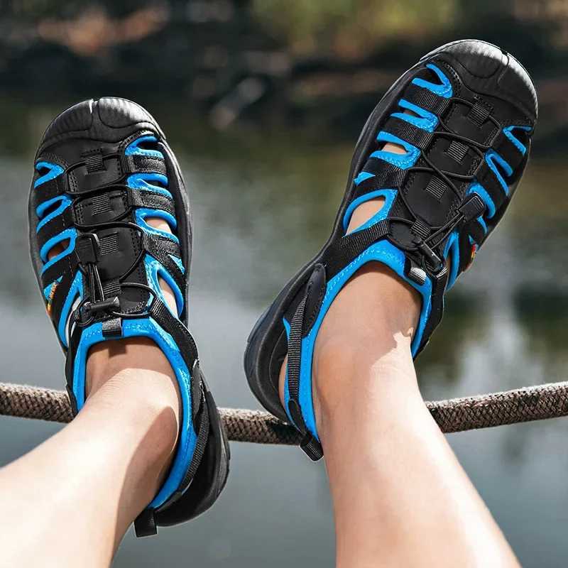 New Arrival High quality Genuine Leather Men Sandals Fashion Design Casual Shoes Men Soft Bottom Outdoor Beach Sandals Big EUR Size 38-48 T250220