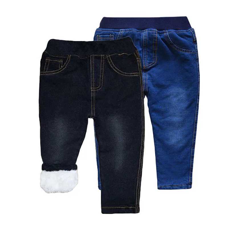 2024 Winter Warm Cashmere Childrens Baby Pants Boys and Girls Cotton Boys Z250220