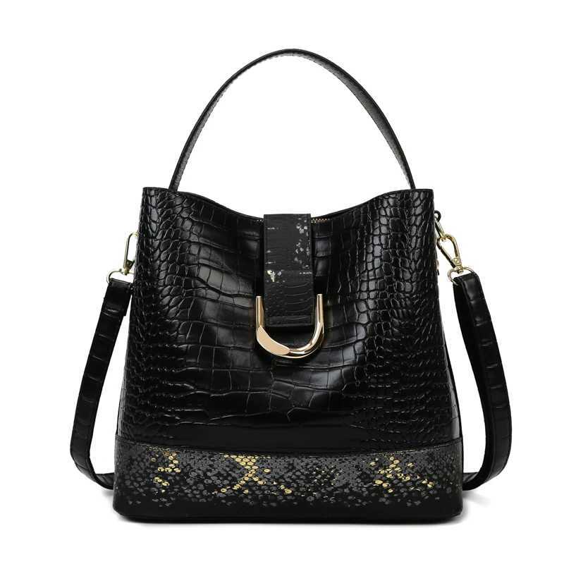 2024 New Soft Leather Bag Luxury Designer Handbag Brand High Quality Crocodile Pattern Womens Cross Shoulder Bag Sac A Main Z250220