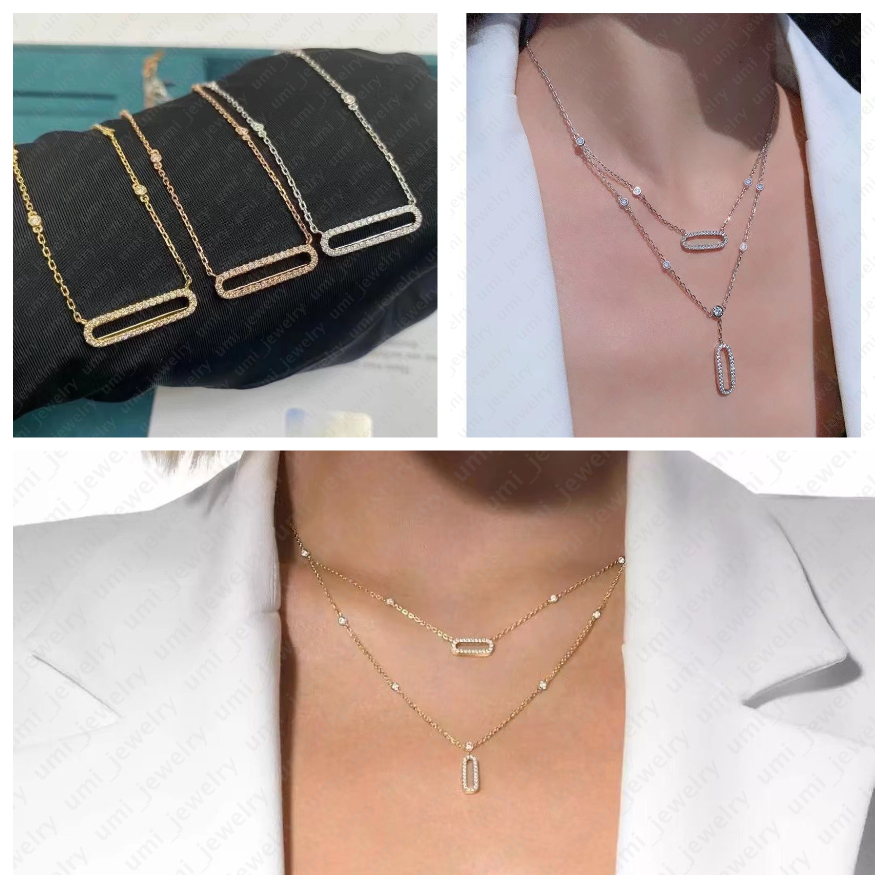 necklaces designer 18K Gold Plated jewelry woman designer luxury jewelry 925 sterling silver jewelry Stainless Steel Silver Plated small diamond necklace gifts