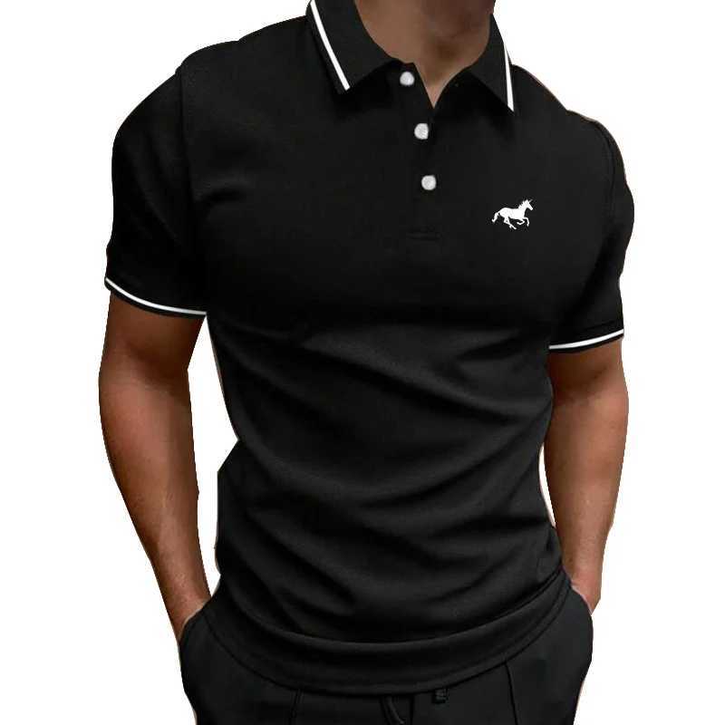 00% Polyester Quick Drying Polo Shirt Men Summer Short Sleeve Slim Fit Turn-down Collar Polo Shirt Men Business Casual Polo W250220