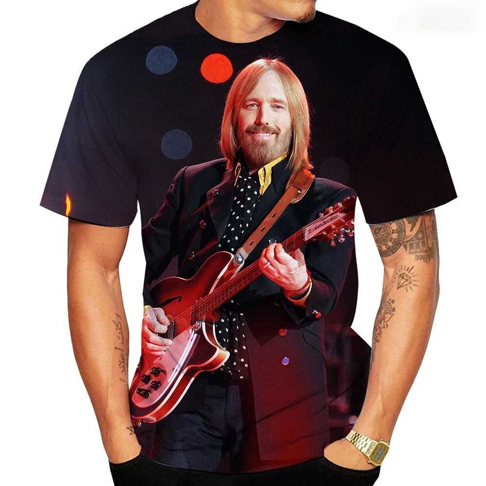 New 3D Printed T-shirts Rock Singer Tom Petty Short Sleeve T Shirt W250220