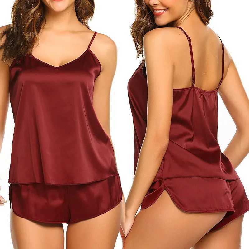 Silk PJs for Women Satin Pajama Set Sexy Lingerie Camisole Nightwear Spwear Comfortable Cami Shorts Set Luxury LingerieXJ250220
