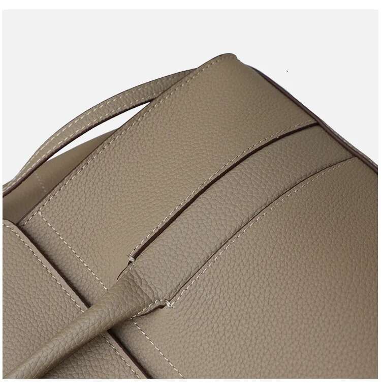 New Simple Commuter Long Handle Tote Elegant Cowhide Leather Women Handbag High Quality Large Ladies Travel Shoulder Bag