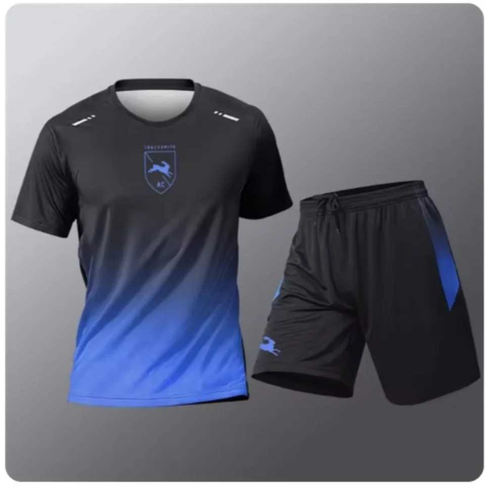 Mens Gradient Set Breathable and Comfortable Tennis Sports Leisure Outdoor Sports Clothing Womens Badminton T-shirt Loose Running Clothing W250221