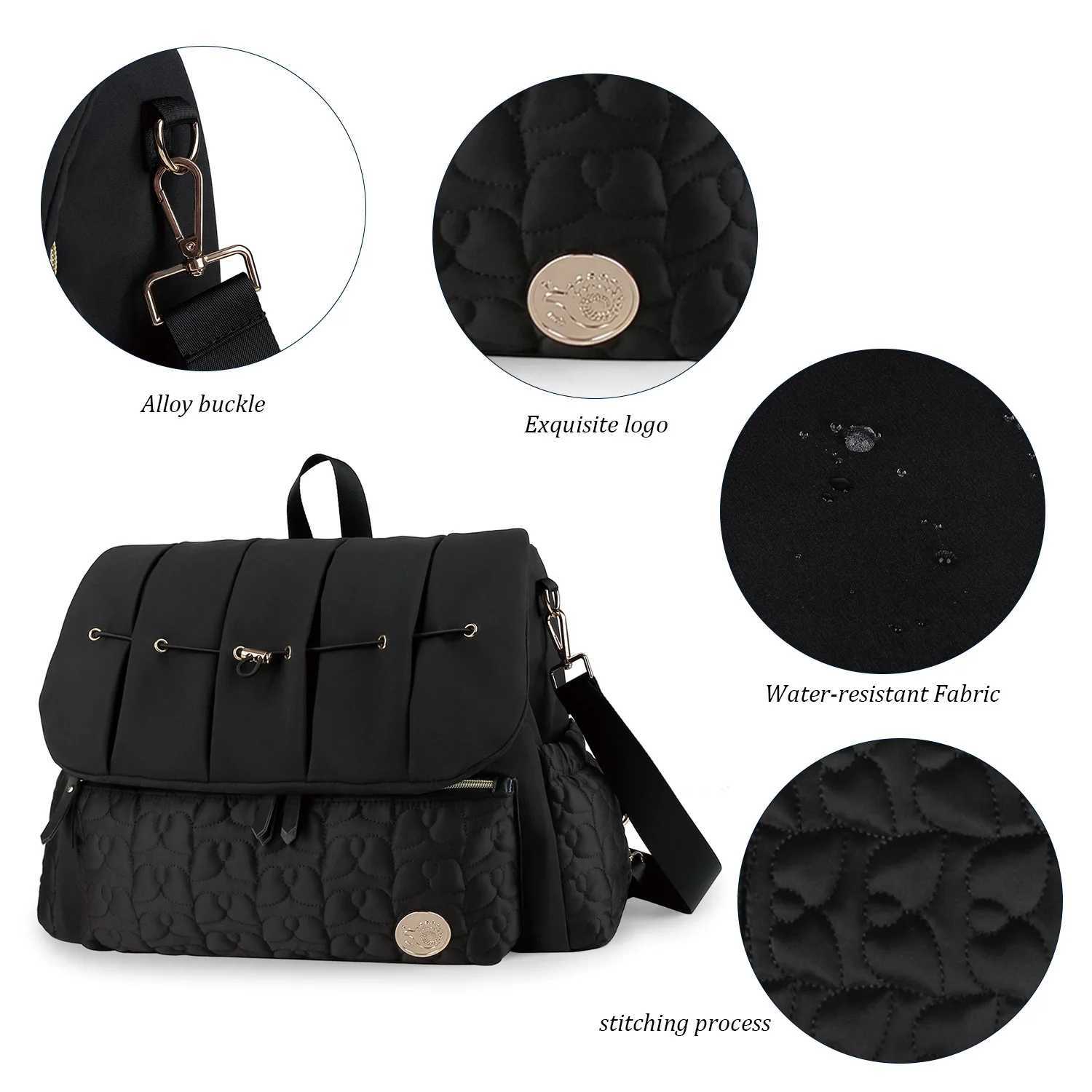 Baby Diaper Bag Backpack For Maternity Nappy Bag Removable Shoulder Straps Fashion Waterproof Mommy Handbag With Changing Pad X250220