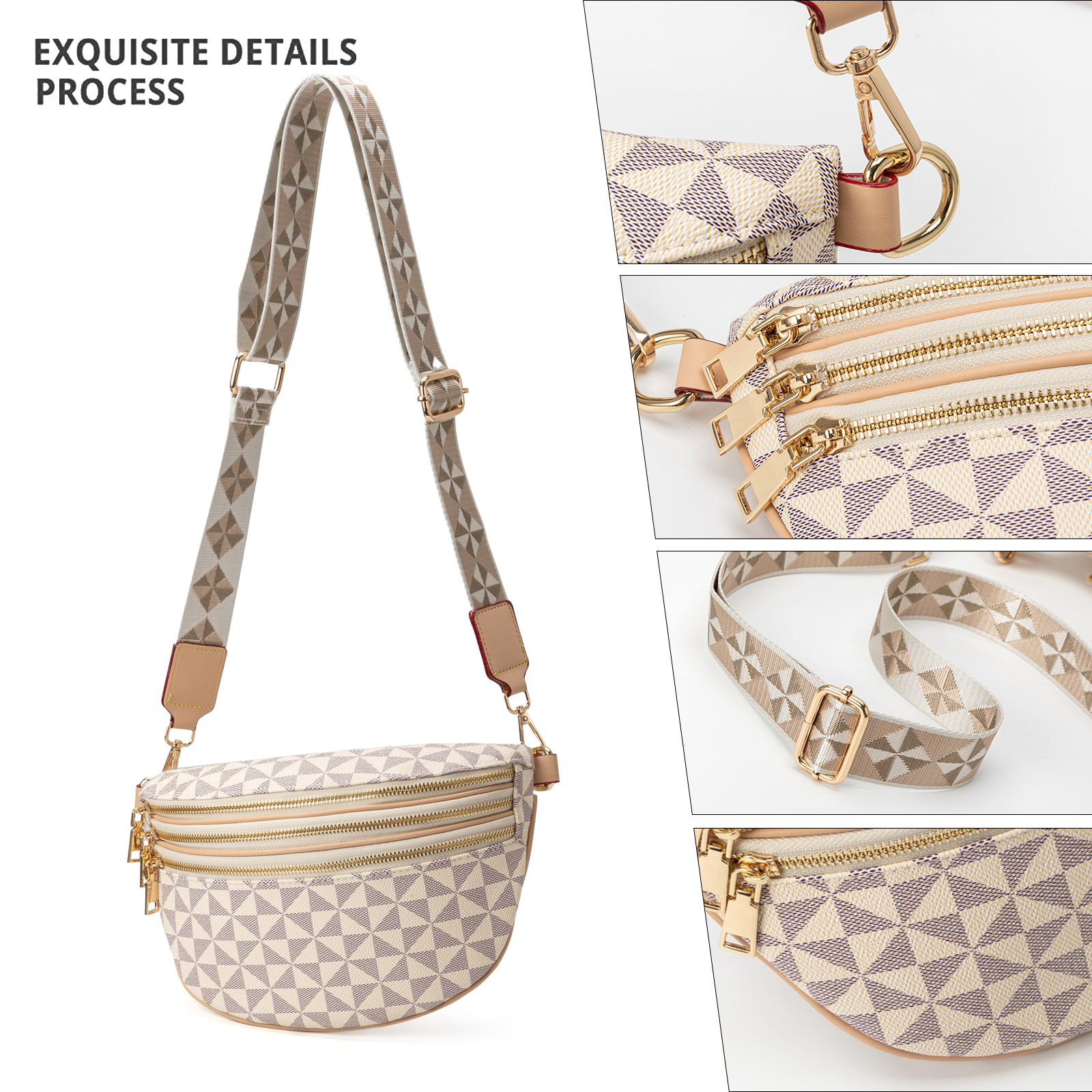 Stylish Floral Pattern Windmill Pouch - Versatile Single Shoulder Crossbody Bag with Comfortable Straps