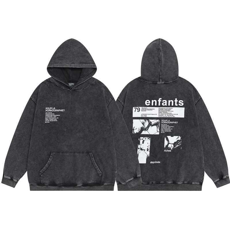 Gothic Vintage Hoodie Skeleton Letter Hoodies Washed Long Sleeve Sweatshirt Male Female Oversize Sweatshirts Strtwear Y2k Coat X250220