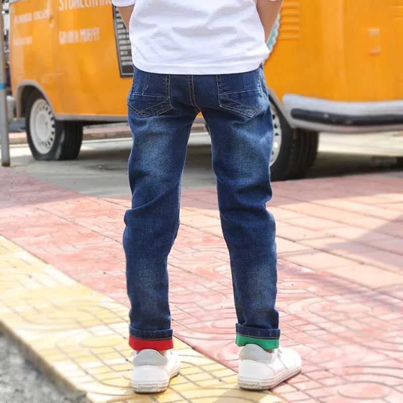 Brand Pants Kids Trousers Fashion Boys Jeans Children Ripped Leggings Spring Denim Clothes Baby Casual Jean Infant 4 to 14 Years Z250220