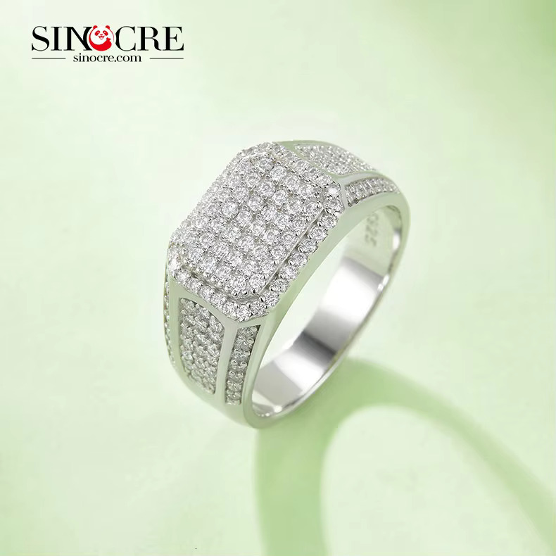 Quality Moissanite Dia Mens Ring Sinocre Jewelry