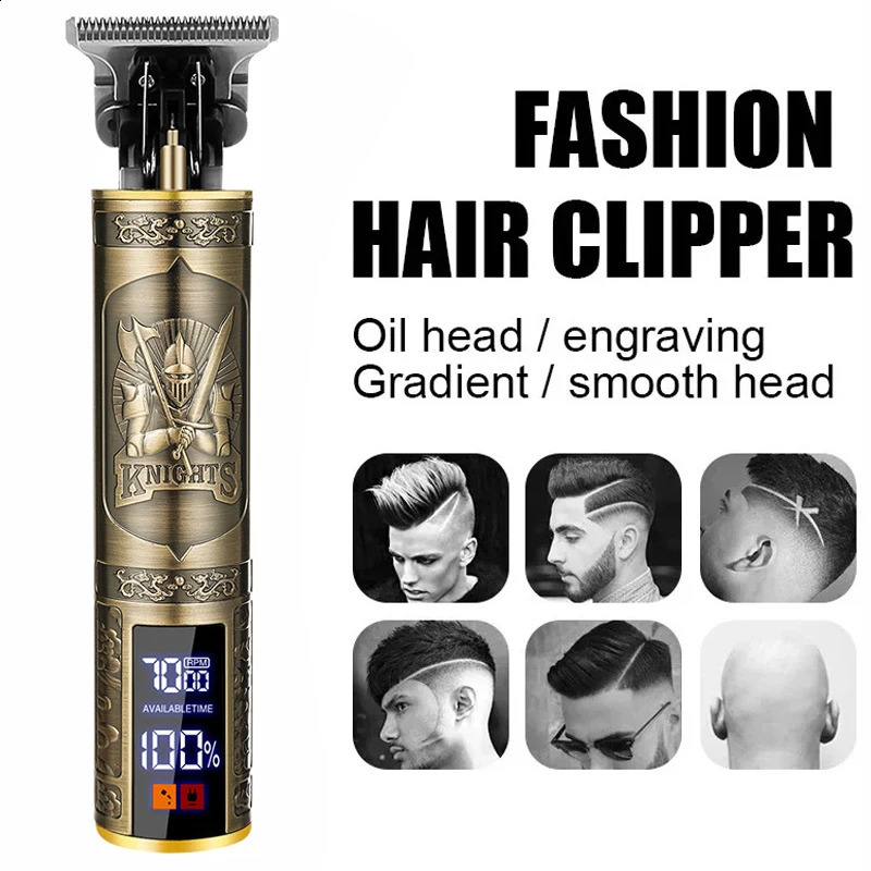 Electric Vintage Shaver Barber Cordless Hair Cutting Machine USB Charging Trimmer Portable Clipper Suitable For Men 250217