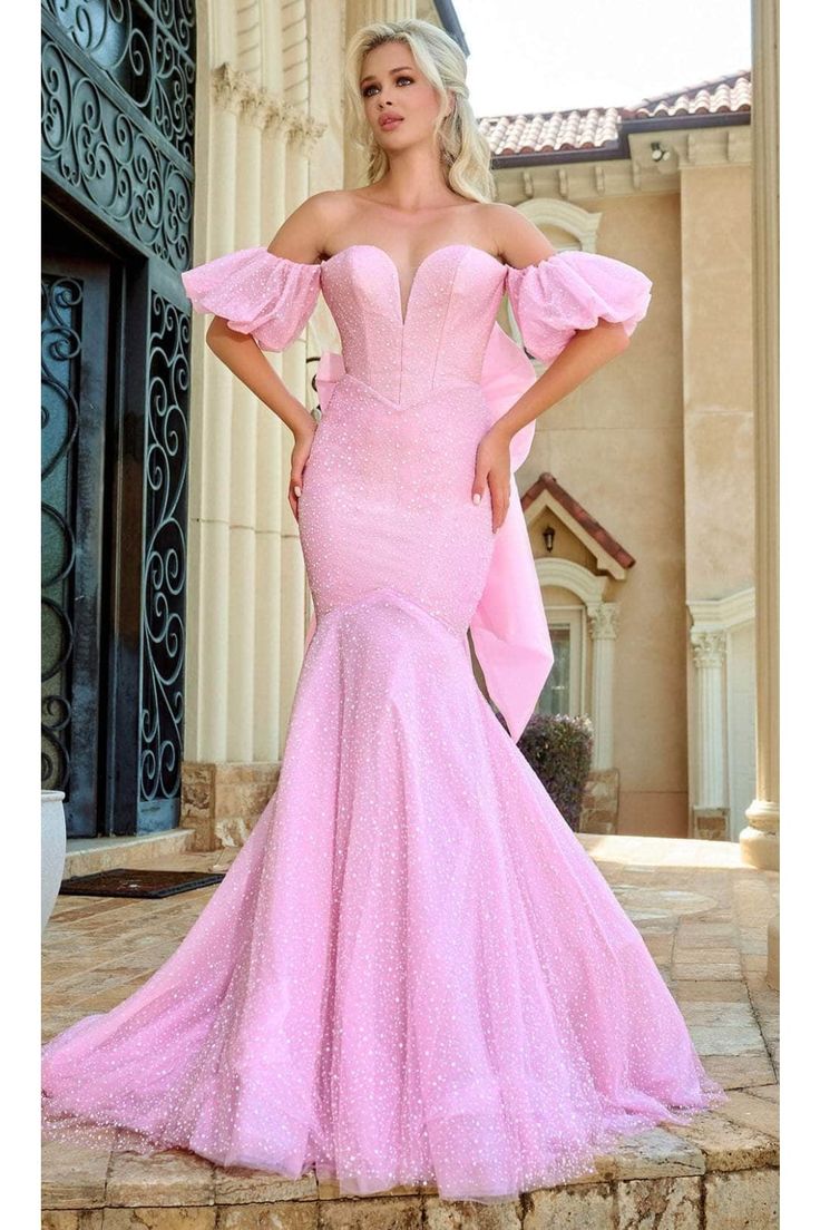 2025 Vintage Mermaid Prom Dresses Black And Pink Off Shoulder Bow Back Charming Evening Gowns Sweetheart Glitter Sequined Pageant Party Dress Special 