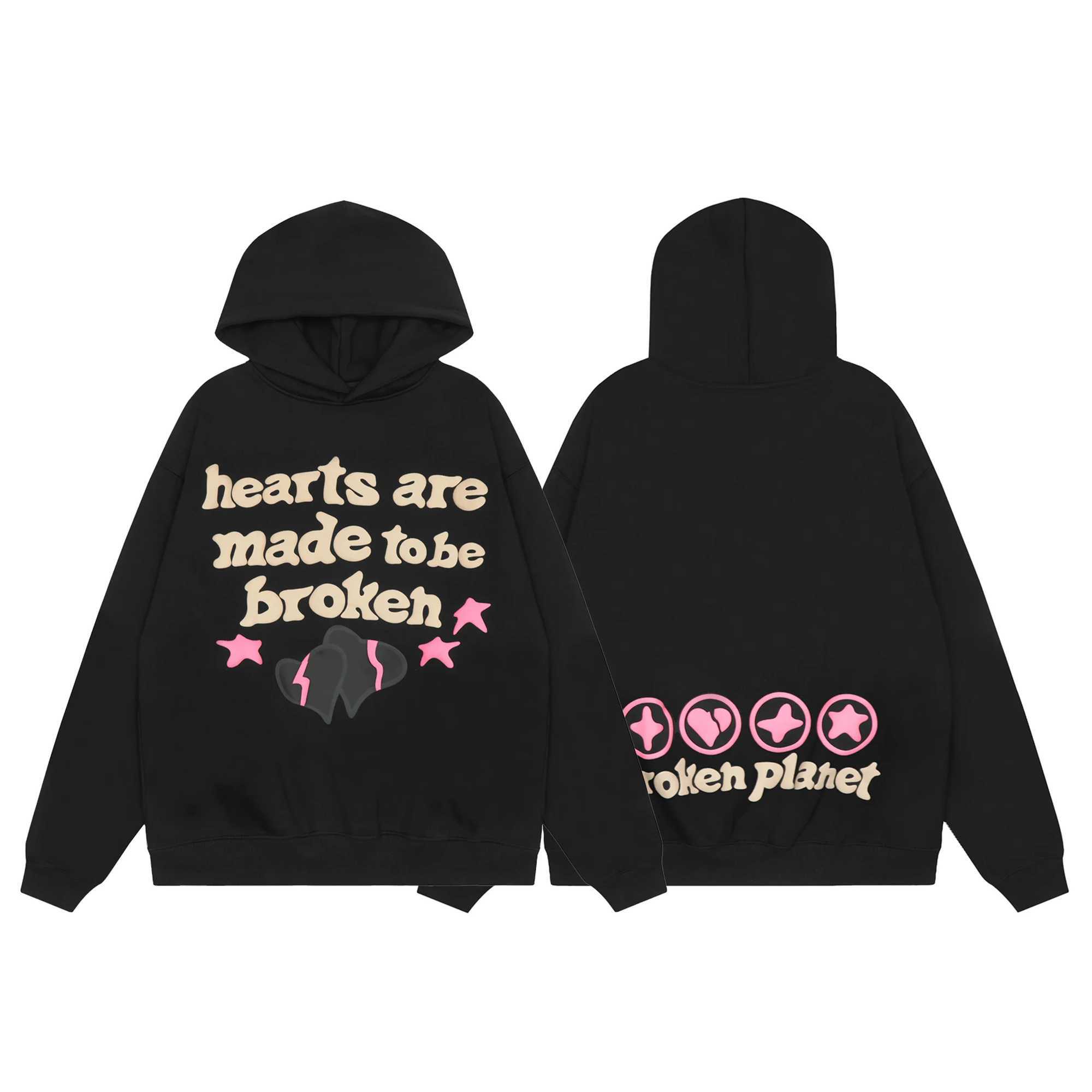 American Hip-hop Strt Wear Womens Casual Fashion Trendy Brand Printed Hoodie Autumn and Winter Flce Pure Cotton Pullover X250220