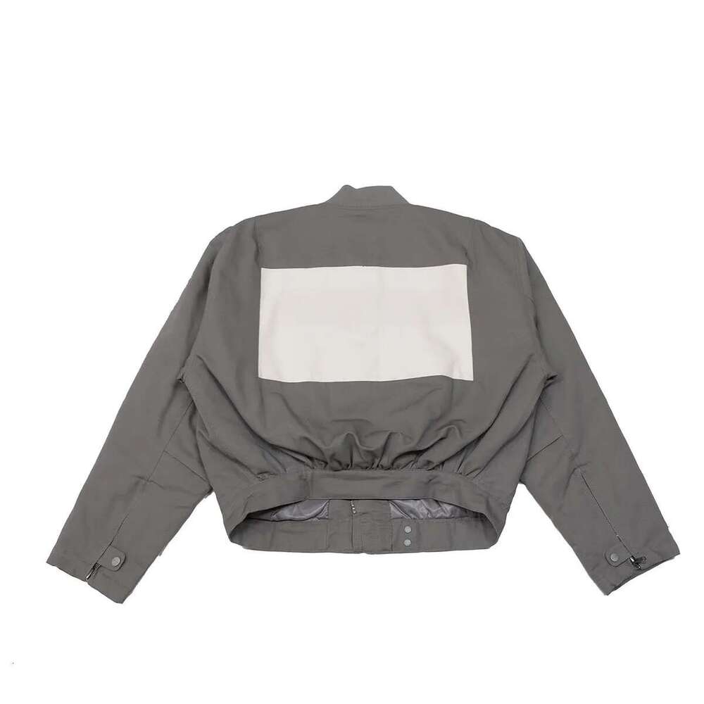 Men's Vintage Cropped Faux Leather Jacket - Sage Green, Casual Streetwear, Long Sleeve, Zipper Closure