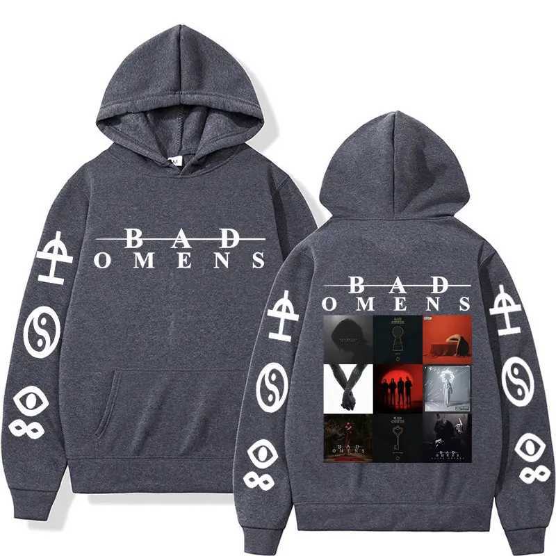 Limited Band Bad Omens Concert Tour Album Cover Hoodies Men Women Hip Hop Fashion Pullovers Sweatshirt Flce Long Slve Hoodie X250220