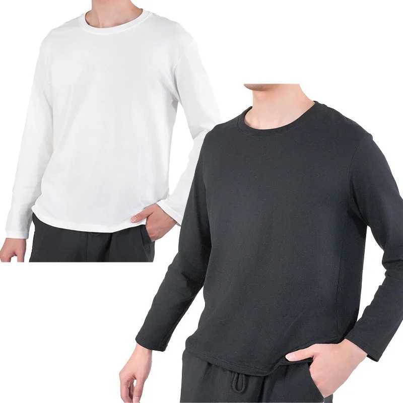 3pcs Mens Long Sleeve T Shirt Cotton Casual O Neck Spring High Quality Male Solid Tee Tops Classic Man Clothes T shirts Everyday W250220