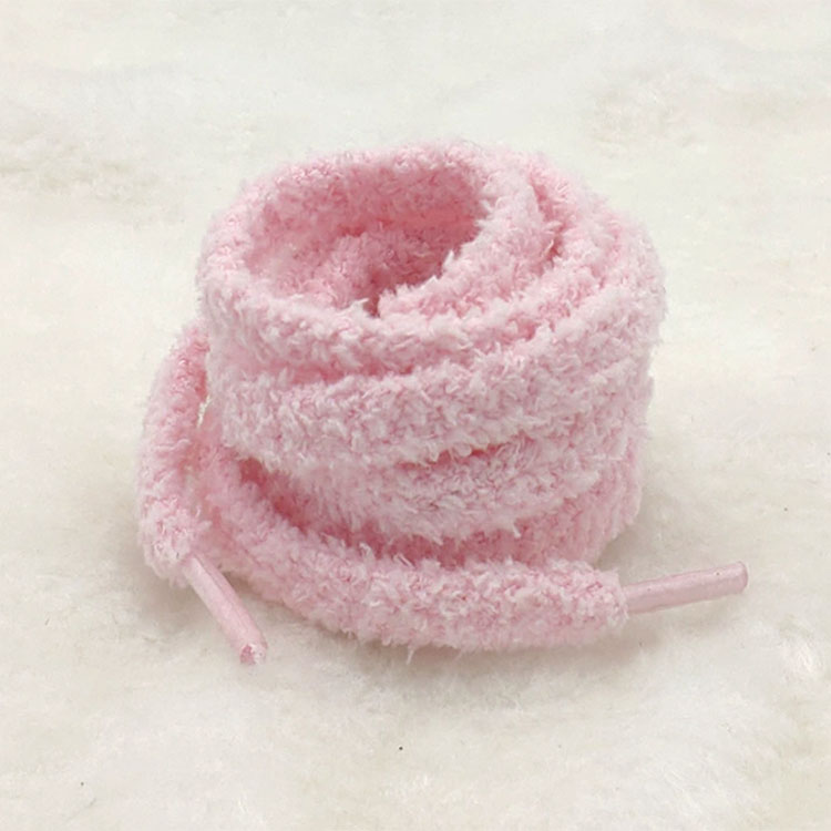 New Cute Hairy Soft Pink White Black Shoelace 100/120/140/160cm Women Men High-top Canvas Flat Shoes Laces Accessories