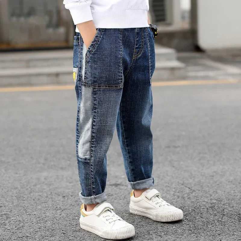 IENENS Kids Boys Jeans Loose Pants Denim Clothing Children Fashion Boy Casual Bowboy Long Trousers 5-13Y Z250220