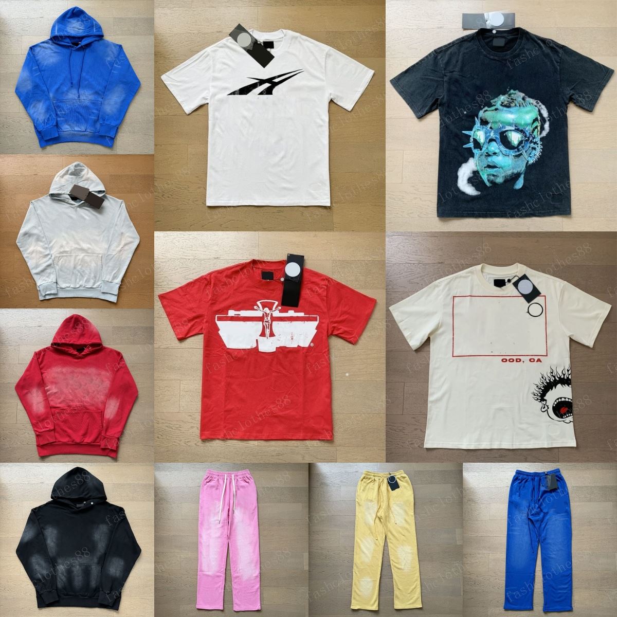Helles designer shirt mens tshirt and shorts Hip Hop hoodies pants tracksuit fashion unisex graphic tee tops high street retro Ball shirt