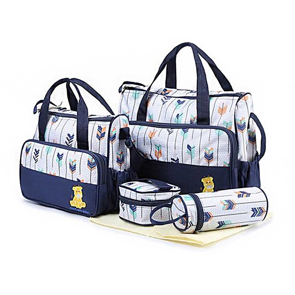Mommy Bag Five Piece Set Multi functional Large Capacity Single Shoulder Oblique Straddle Bag Mommy Bag Urinary Cloth Bag X250220