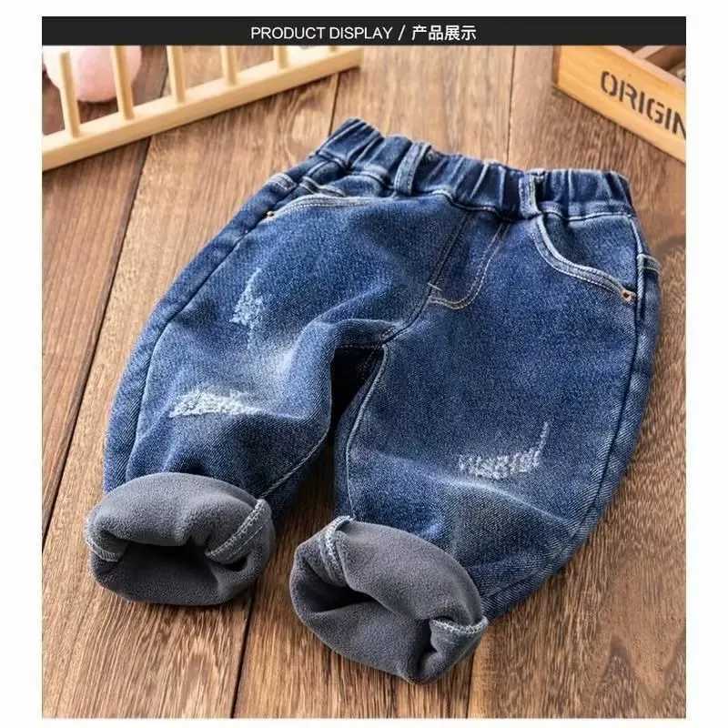 Winter Warm Boys Jeans Denim Trousers Kids Clothes Children Clothes Spring Z250220