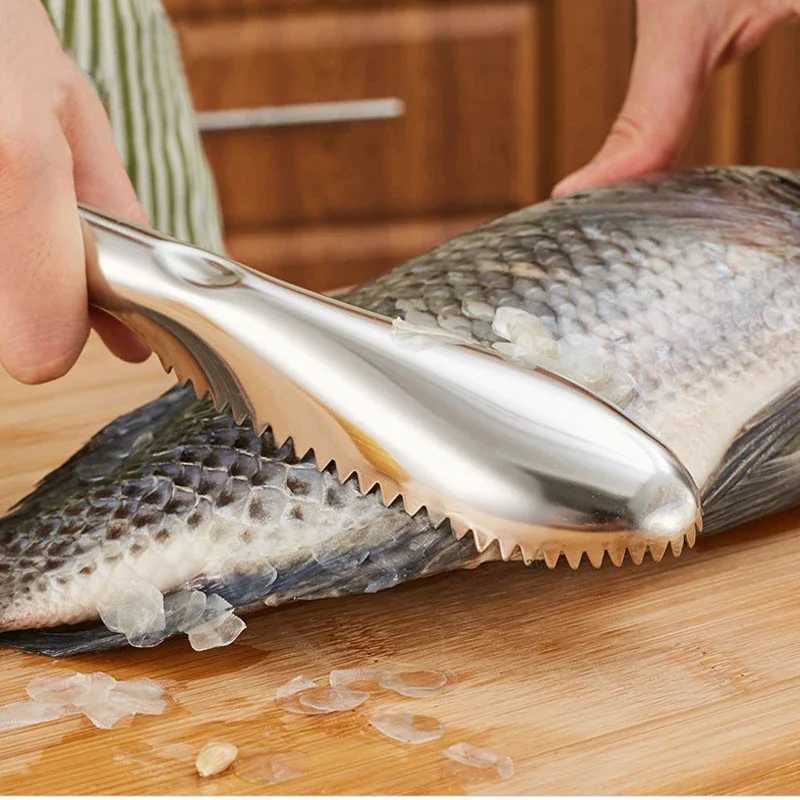 Dog Travel Bowls Bags Stainless steel fish cleaning knife Skinner fish skin scraper fish scale fish cleaning kitchen cooking tools kitchen small tools