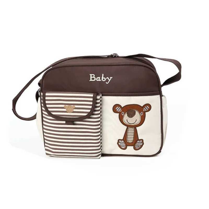 Cartoon Stroller Pattern Medium Shoulder Mummy Bag Multifunctional Large Capacity Waterproof Mother Bag X250220