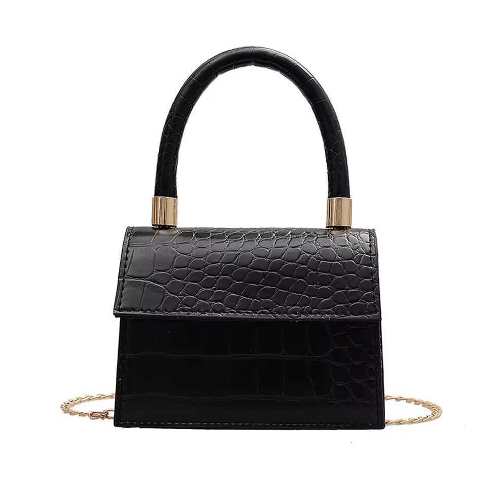 New Arrival Pu Leather Womens Handbag Crocodile Pattern Leather Sling Messenger Bags Hot Mini Small Square Shoulder Bag Fashion Pink Bags T250218