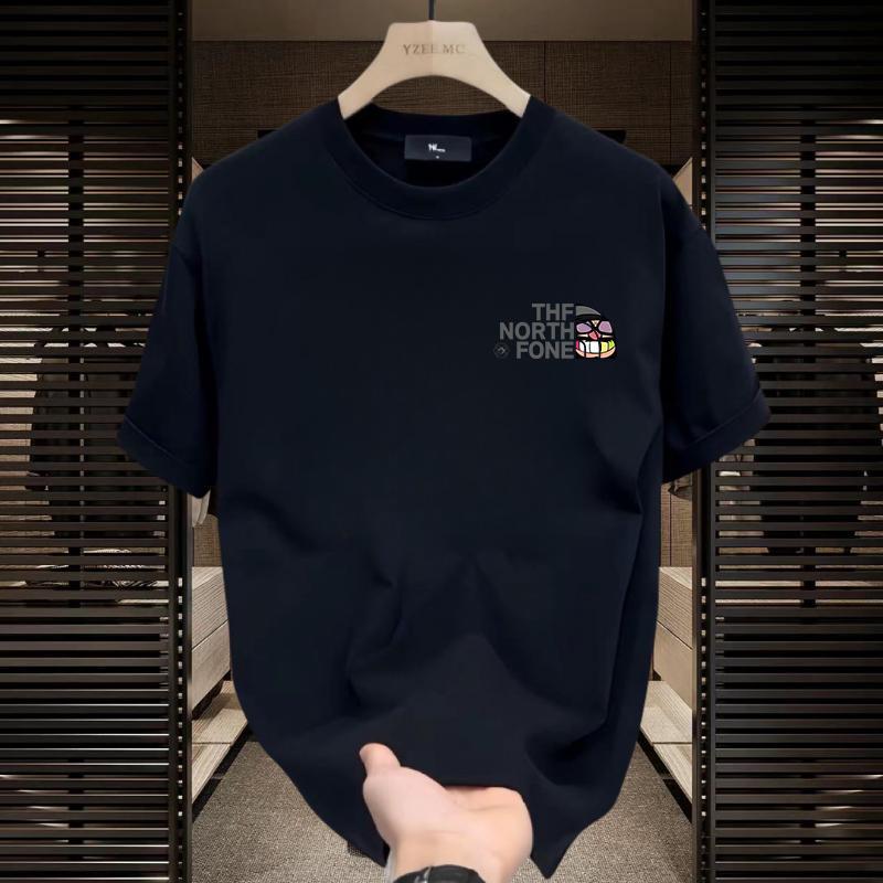 New summer cotton short sleeve T-shirt men's and women's heavy loose brand half sleeve shirt lovers printed T-shirt 2025