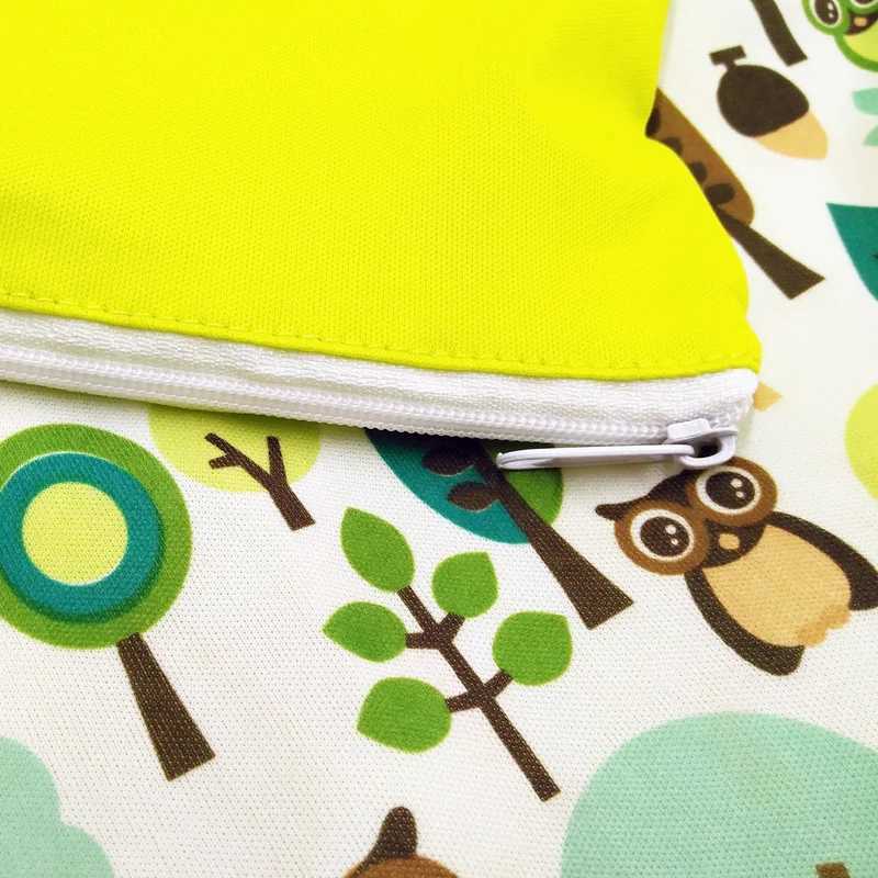 BIAI Beautiful Pattern Polyester Baby Waterproof Swimsuit Bag Double Pocket Baby Diaper Dry Mini Wet Bag Diaper Nappy Bag 25*35 X250220