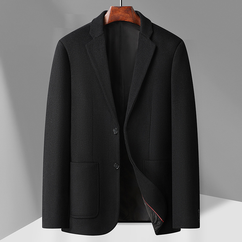 H220 2025 autumn new men's double-faced wool suit jacket plus size
