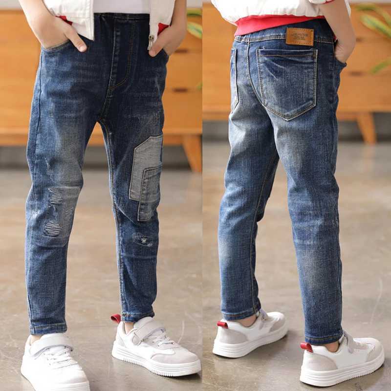 IENENS 4-11Y Boys Ultra Thin Straight Jeans Summer Classic Jeans Bottom Childrens Denim Pants Childrens Baby Boys Casual Trousers Z250220