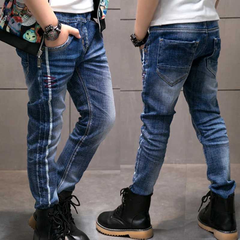 IENENS Kids Boys Skinny Jeans Denim Trousers 4-13 Years Teen Boy Slim Cowboy Trousers Spring Autumn Children Casual Pants Z250220