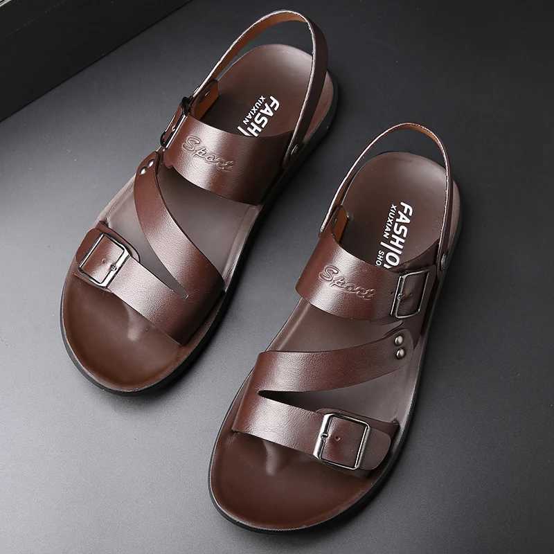 New Arrival FUQIAO New Big Size 48 Casual Fashion Men Shoes Slip-On PU Leather Soft Non-slip Beach Summer Sandals Slippers Flats Flip Flop T250220