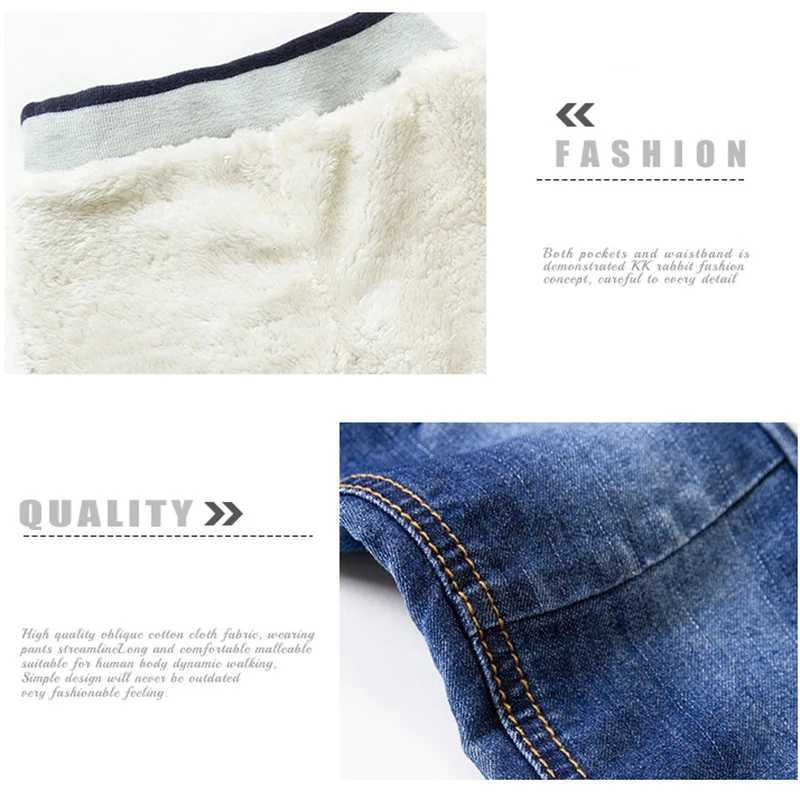 Winter Children Jeans Pants Kids Jeans 2022 Autumn Baby Boys Jeans Trousers Casual Boys 2-7Y Thicking Warm Denim Kids Trousers Z250220