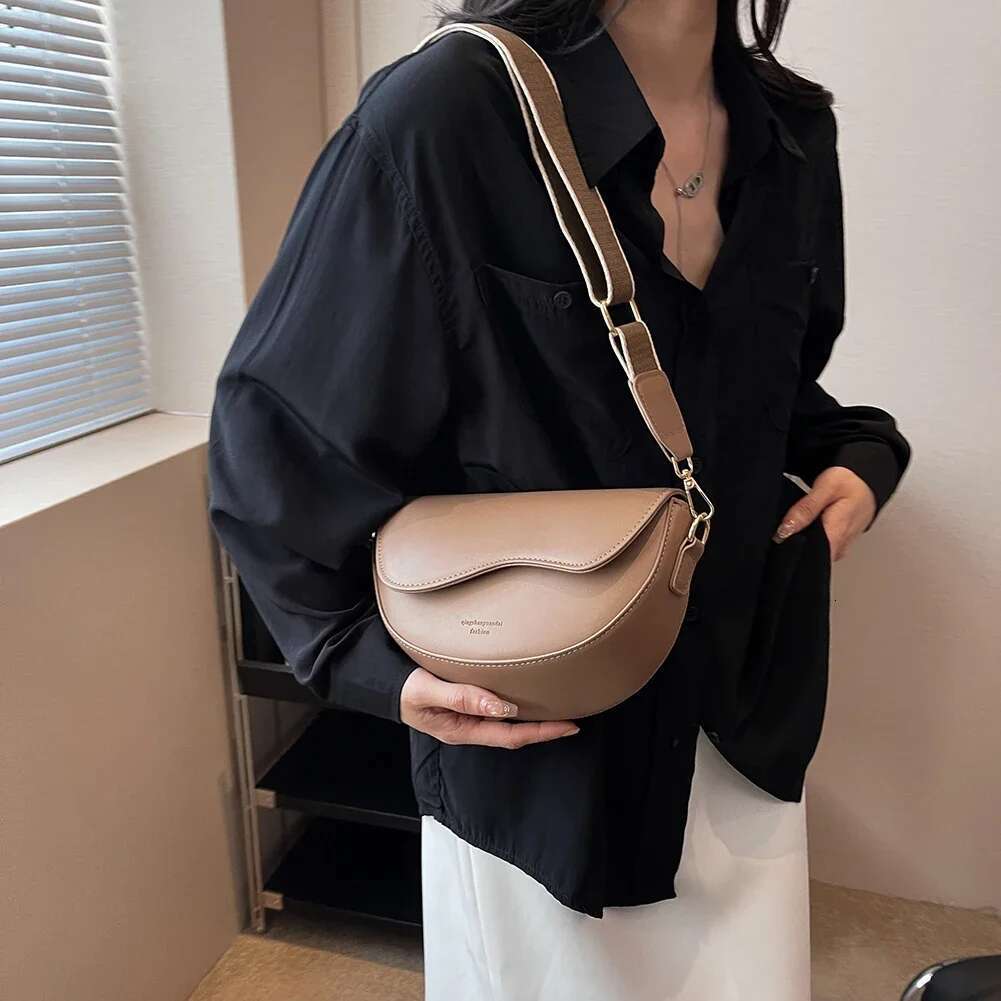 PU Leather Saddle Armpit Bags for Women 2023 Brand Shoulder Crossbody Ladies Vintage Underarm Handbags Purse Bag Bolsa