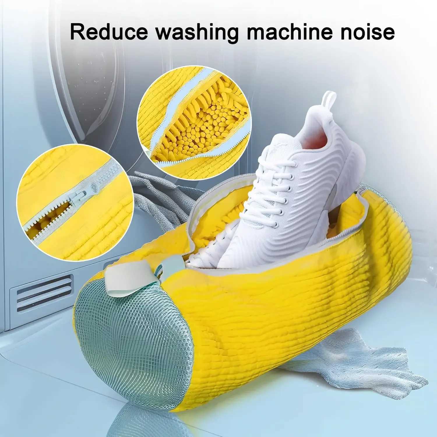 1/2Pcs shoe washing bag cotton laundry bag zipper closure shoe cleaning bag X250220