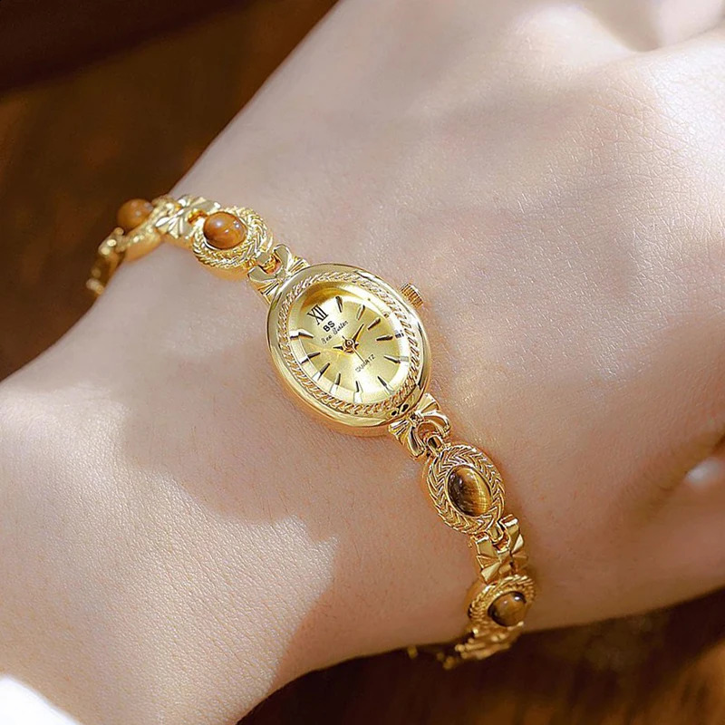 Women Wrist Watches 2025 For Ladies Wrist Watches Top Gold Stainless Steel Female Clock High Quality Dropship 250221