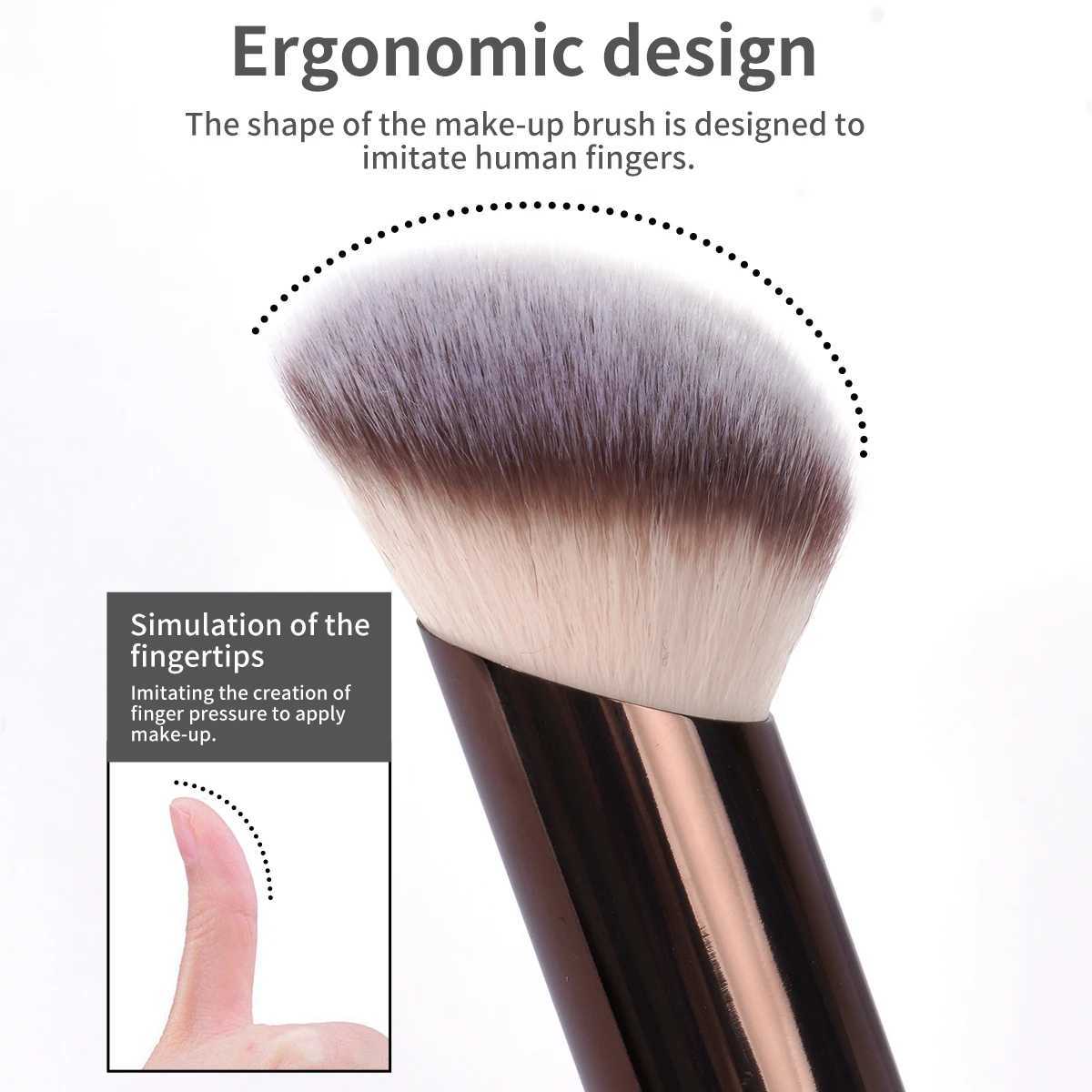 MAANGE makeup brush double head foundation make-up powder concealer brown makeup brush soft fiber hair cosmetics beauty tool W250221