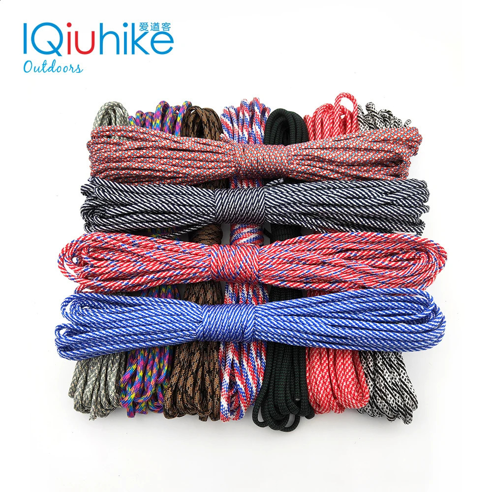 Paracord 550 Rope Parachute Cord Lanyard Tent Guyline Mil Spec Type III 7 Strand 100FT For Hiking Camping 208 Colors 250213